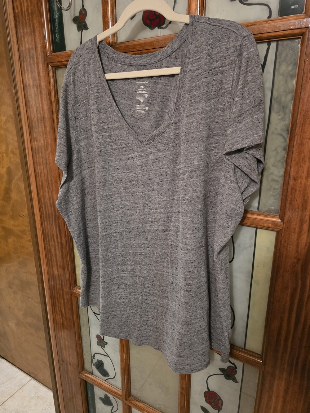 Sonoma Heather Gray V-Neck Short Sleeve Tee